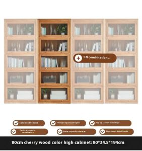 Book Shelf Solid Wood Bookshelf Wall Mounted Living Room And Home Storage Cabinet Bookshelf Cabinet
