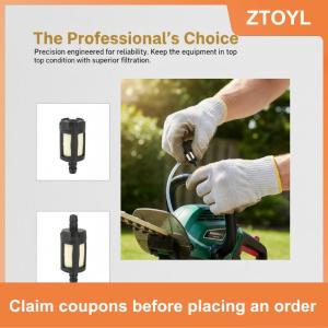 【ZTOYL】 10 pcs chung Lọc nhiên liệu cho động cơ xăng cỏ tông đơ Chainsaw sạch Lọc phần cho dụng cụ làm vườn