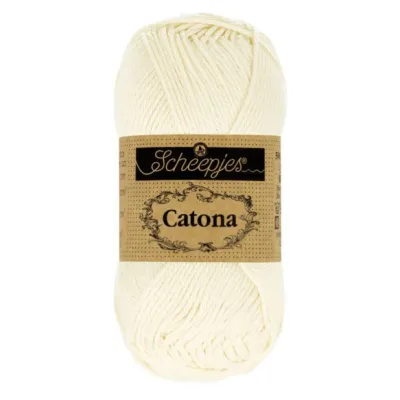 SCHEEPJES Catona Yarn (100% Mercerized Cotton) 130 Old Lace