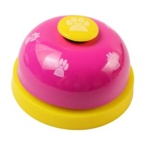 【HATELI】Pet Toy Training Called Dinner Small Bell Footprint Ring Dog Toys For Teddy Puppy Pet Call