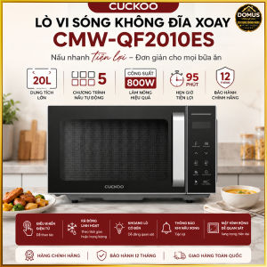 Lò Vi Sóng Cuckoo CMW-QF2010ES/SICRVNCV 20L 800W - 5 chế độ nấu tự động - Không đĩa xoay