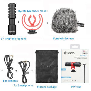 BOYA BY-MM1 Microphone Cardioid Shotgun for iP Android Smartphone Canon Nikon Sony DSLR Camera Consumer Camcorder PC Mic