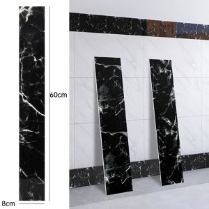 สติกเกอร์ลายเส้นติดผนังกันน้ำ3ชิ้นแผ่นแปะซ่อมตกแต่งพื้นพื้นเอวสติกเกอร์ติดผนังกาวในตัววอลเปเปอร์