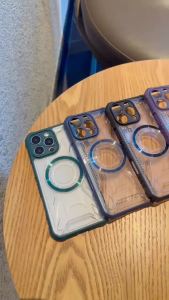 Transparent Magnetic Case for VIVO Y04 Soft Silicone+PC Heavy Duty Shockproof Phone Cover for for VIVO Y29t 5G Y29s 5G