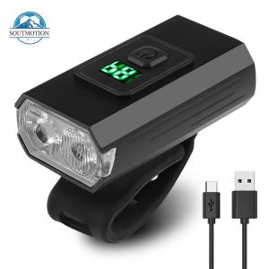【New Arrival】800LM Bike Front Light IPX4 1000mAh Bicycle Front Flashlight Type-C USB Charging Digital Power Display for Night Riding Lighting