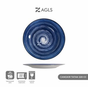 PIRING KERAMIK DINNER CEPER BLUE JAPAN / PIRING MAKAN CEPER KERAMIK BIRU / PLATE RAMEN JAPAN