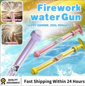 Firework Water Gun Firework Style Water Spray Toy High Pressure Pull-Out Sprinkler Spray Toys for Bathing for Concerts Family Entertainment or Pool Party
