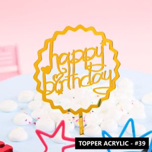 AliMaMa - BIRTHDAY TOPPER ACRYLIC - Cake Kue Toper Tusukan Hiasan Happy Birthday Ultah Akrilik Medan
