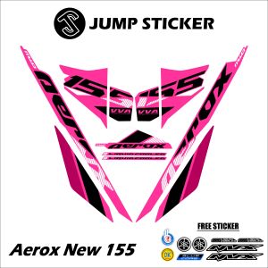 Stiker striping aerox conected - new grafis variasi 012