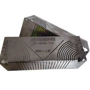 Arc Angle Marking Ruler Multifunctional Metal Square Tube Rounded Corner Drawing Ruler Ruler Line Drawing Measuring Tools