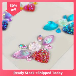 🔥🔥🔥sjqgqx 3D Face Tattoo Jewels Stickers Shiny Face Decoration Rhinestones Sticker Body Art Decoration Stage Makeup Decoration Tool