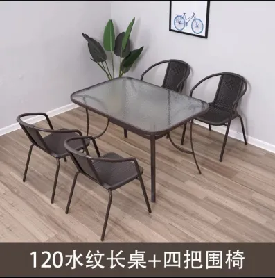 KIMDELIN Outdoor Furniture Garden Set 4 Chairs and 1 Table For Balcony Patio Terrace