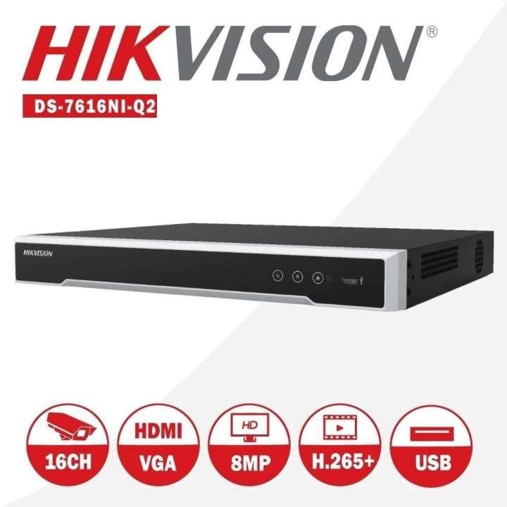 Hikvision DS-7616NI-Q2 16-ch 1U 4K NVR - Hikvision 16 Channel NVR ...