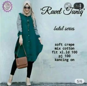 BAJU ATASAN RAVEL TUNIK M L XL