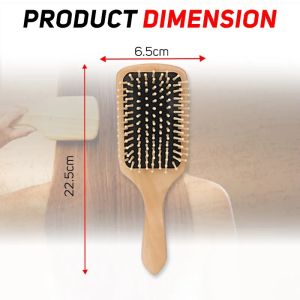 Wooden Hair Brush & Comb | Small & Big Sizes | Anti-Static Scalp Massage Hair Brush