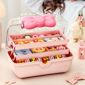 Fantic Multi-layer Hairpin Organizer Cute Girl Jewelry Case Head Rope Headband Display Rack Childrens Hair Accessories Storage Box