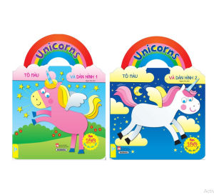 Sách - Unicorns Tô Màu Và Dán Hình - Hơn 100 hình dán siêu xinh - ndbooks