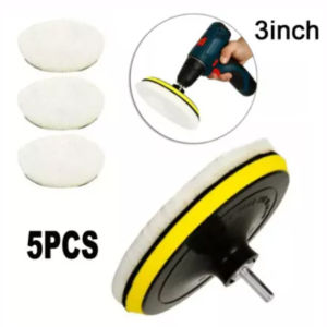 5pcs/set 3/4/5/6/7in Buffing Polishing Pads Car Polisher Drill Wool Wheel Mop Kit