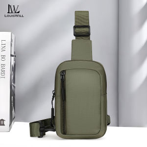 LouisWill Mens Crossbody Bag Fashion Mini Waterproof Oxford Cloth Mobile Phone Bag Casual Lightweight Bags Outdoor Sports Chest Bag