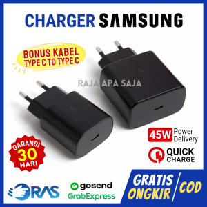 CHARGER SAMSUNG Fast Charging 45W / 25W 5A TYPE C TO TYPE C Quick Charge Tipe C 5 Ampere 3A Power Delivery PD USB C Note 10 20 S10 S20 S22 Plus + A73 A72