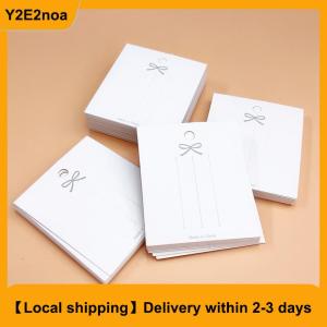 【Local shipping】 50PCS White Hairpin Card Trinket Bow Display Cards Cardboard Packing Paper