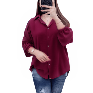 Atasan Kemeja Wanita Polos Lengan Kerut / Scup Kekinian Kerja Korean Terbaru Murah Premium Style Bisa COD