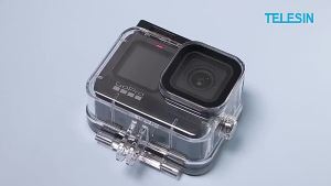 TELESIN 50M Waterproof Housing Case + 3pcs Red Purple Pink Filter for GoPro HERO 13 12 11 10 9 BLACK