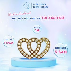 Mác Túi Hình Trái Tim Đính Ngọc Phụ Kiện Charm Gắn Trang Trí Túi Handmade Xinh Xắn - EB60