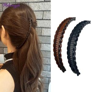 2/1PCS Korean Plastic Banana Clip Large Vertical Twist Clip High Ponytail Hairpin Woman Hair Accessories