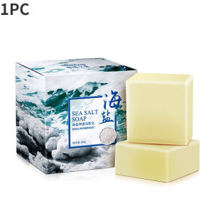 5PCS Sea Salt Soap Removal Pimple Pores Acne Treatment Cleaner Moisturizing Goat Milk Face Wash Soap 100g