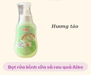 Nước Rửa Bình Sữa Hương Táo Và Trái Cây Aiko Chai 500ml và túi 650ml
