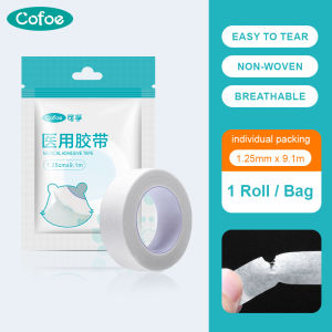 Cofoe Medical Adhesive Tape Roll Wound Dressing Surgical Tape Breathable Hypoallergenic Paper Tape Hand-tearable Fixation Plaster Bandage Roll