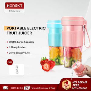 HODEKT Portable Usb Blender Machine Electric Juicer Smoothie Blender For Home Office 300ml Fruit And Vegetable Juicer Portable Blender Bottle Home Fresh Fruit Small Rechargeable Automatic Student Juicer Cup Fruit Juicer Blender