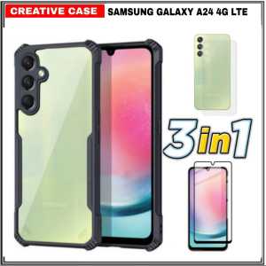 PROMO PAKET 3 IN 1  CASE SAMSUNG GALAXY A25 4G / A25 5G / A15 4G / A15 5G / S23 FE 5G / A05 / A05S 2023 / A24 4G LTE / A14 5G / A04S 2022 Ultra Slim Shockproof Transparent Premium Softcase Anti Fall