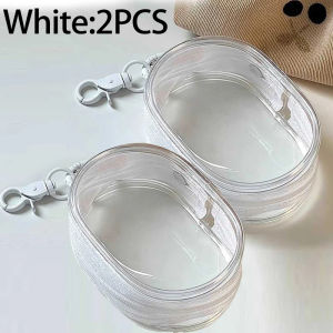 2Pcs Keychain Bag Storage Pouch Case Organizer Display Storage Bag Thicken Transparent Wallet