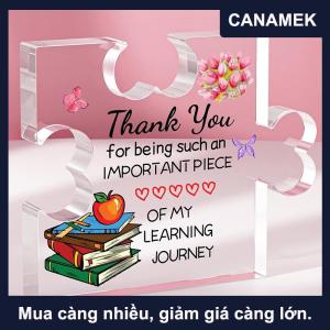 【CANAMEK】 Sáng tạo không thường xuyên Acrylic câu đố đồ họa mảng bám mùa tốt nghiệp Cảm ơn bạn giáo viên phước lành mảng bám bàn văn phòng trang trí quà tặng