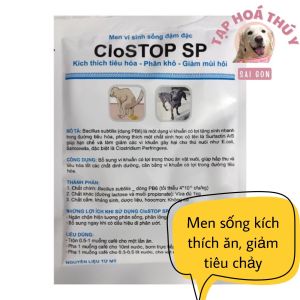 CLOSTOP SP - Men vi sinh sống đặc trị tiêu chảy kích thích tiêu hóa cho chó mèo 20g & 100g