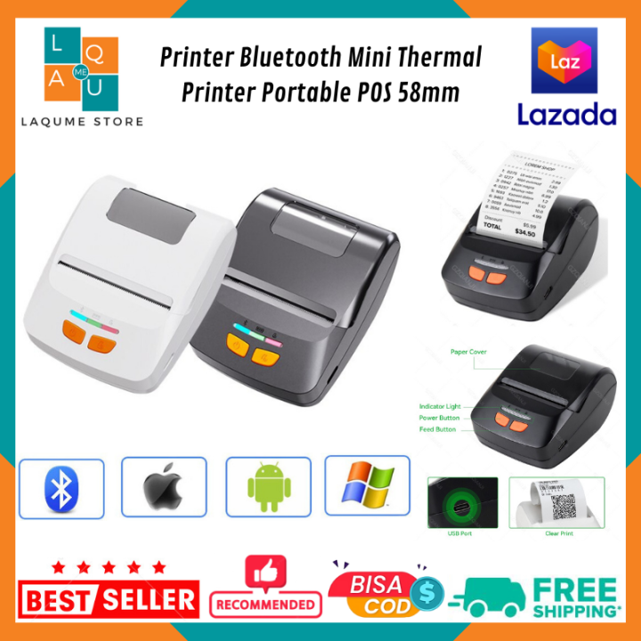 [BISA COD] Alat printer resi / Printer Nota / Printer Bluetooth Struk ...