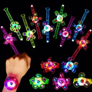 Kids Party Favors 24 pack Goodie Bag Stuffers LED Light Up Bracelet Glow in The Dark Party Supplies Return Gifts for Kids Birthday Valentines Halloween Christmas Party Favors