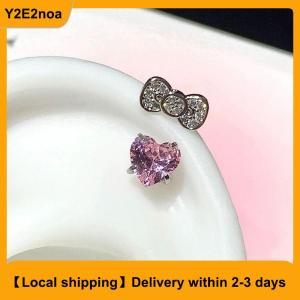 【Local shipping】 Cute Bow Heart Ear Bone Nail Fashion Delicate Earrings For Women Girls Light Luxury Exquisite Earrings Jewelry Accessories Gifts