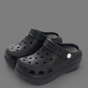 TC รองเท้าแตะเจาะรูติดผนังส้นหนาแฟชั่นผู้หญิงเกาหลีวัสดุEVAน้ำหนักเบาสวมใส่สบายทนทานและไม่เสียรูปสูง 5.5 ซม.