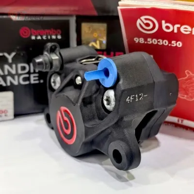 OFFICIAL DEALER -100% ORIGINAL BREMBO P2 34E 84MM P34 BRAKE CALIPER LEFT BLACK-RED LOGO -20B85257