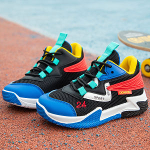 New high top basketball shoes for kids boy rubber wear resistand sole sneakers for kids size 29-41