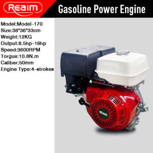 REAIM 4-Stroke Gasoline Engine 168F Model 8.5HP High Efficiency Air Cooled Motor for Farm Equipment