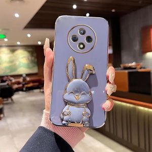 เคสโทรศัพท์ สำหรับรุ่น   REALME14 14T 14PRO    ซิลิโคนนิ่ม ดีไซน์หรูหรา พร้อมขาตั้ง ลาย การ์ตูน กระต่าย น่ารัก ตั้งได้ ฝาหลัง กันกระแทก