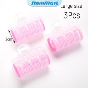 3Pcs/pack Air Bangs Roller Does Not Hurt Hair Plastic Curler Inner Buckle Hair Roller DIY Hair Tool ItemMart