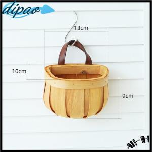 【dipao】 Kitchen Storage Basket With Handle Hanging Baskets For Living Room Fruit Sundries Organizer Home Decor Hand-woven Baskets