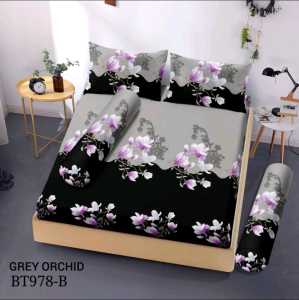 BISA COD Seprei Premium Motif Bonita 3D Bahan Katun Halus Anti Luntur Ukuran No1 180X200 No2 160X200  No3 120x200 Sprei Bunga SILVER
