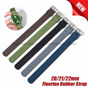 New Sport Fashion FKM Fluororubber Watch Strap 20mm 21mm 22mm Watchband for Seiko for Omega for Tudor Sport Diving Men Wristband2026