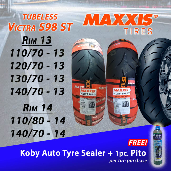 MAXXIS Victra Tubeless Tires RIM 13 14 ( 110/7013 , 120/7013 , 130/70